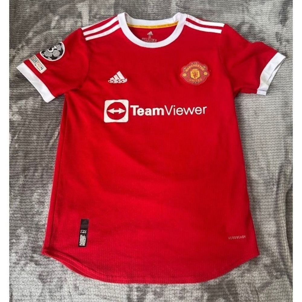 Adidas Manchester United 2021-22 Home Ronaldo #7 Jersey Red Team Viewer Mens S